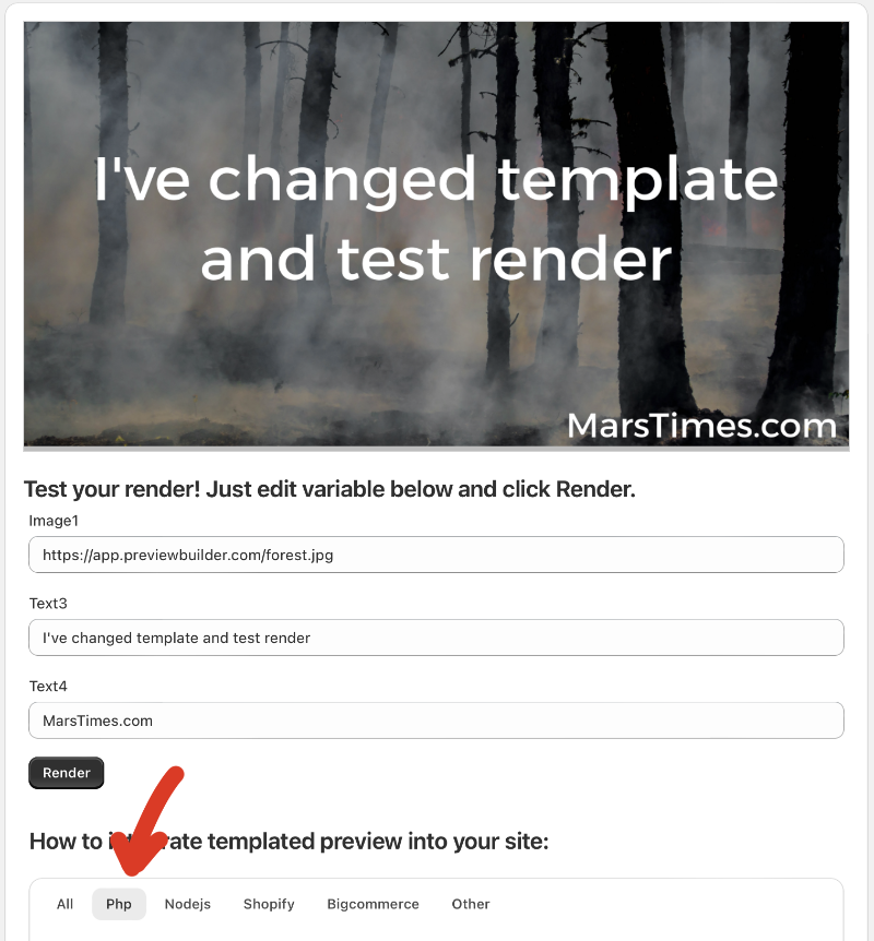 create dynamic opengraph image page - template editor
