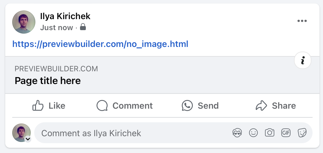 link preview without opengraph og:image tags